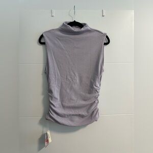 OGL Eco-skinkiss Workleisure Mock Neck Ruched Sides Tank Top